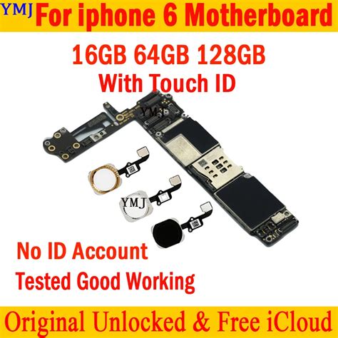 Original Unlocked For Iphone 6 Motherboard With No Touch Id 16gb 64gb