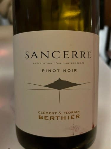 Clement Et Florian Berthier Pinot Noir Sancerre Vivino US