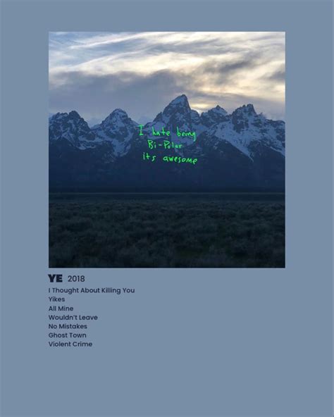 Ye by Kanye West Album Poster | Kanye west albums, Poster, Poster prints