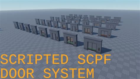 SCRIPTED ROBLOX SCPF Door System YouTube