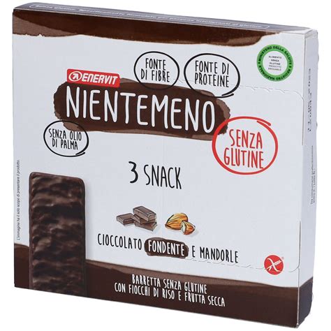 ENERVIT Nientemeno Barretta Cioccolato Fondente E Mandorle 3x33 G