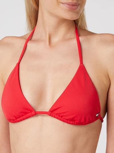 Tommy Hilfiger Bikini Oberteil Mit Neckholder Hellrot Melange Online