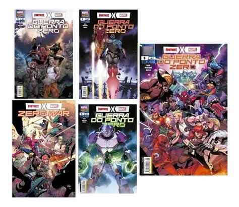 Coleção Fortnite X Marvel Guerra Do Ponto Zero Kit 05 Volumes