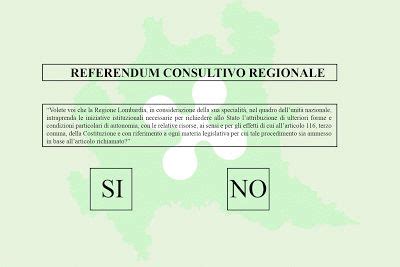 Fac Simile Ed Esempio Di Voto Referendum Autonomia Regione Lombardia