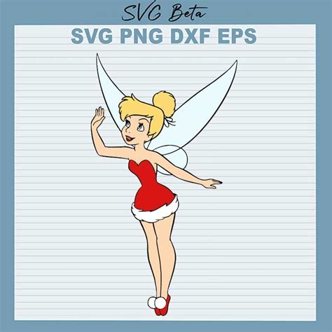 Tinker Bell Christmas SVG Christmas SVG PNG DXF Cut File