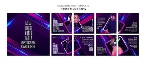 Free PSD | House music party template design