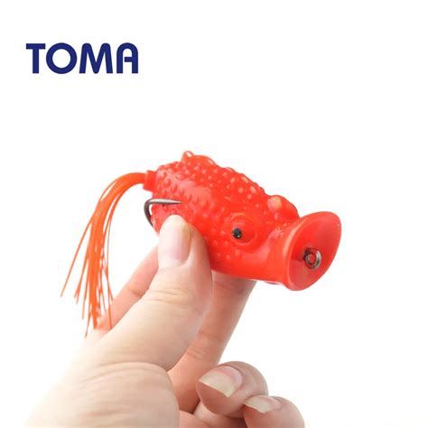 Toma Double Propeller Frog Soft Silicone Baits Fishing Lures Wobblers