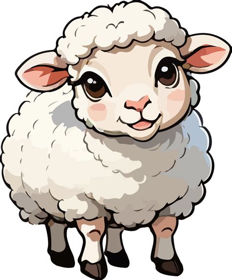 AI generated Cute Sheep Cartoon PNG Image 34795880 PNG