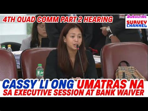 Quad Comm Pogo Hearing Cassy Li Ong Naisahan Ang Quad Committee Youtube