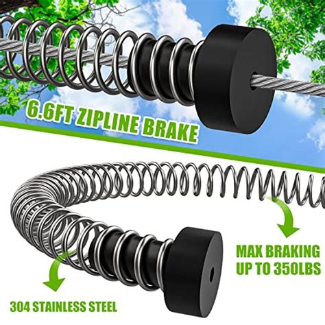 Ntr Zipline Spring Brake Brake Zip Line Zip String Ft Extra Long