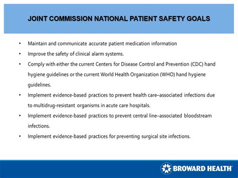 Joint Commission National Patient Safety Goals 1