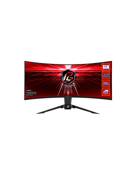 ASRock Phantom Gaming PG34WQ15R2B Monitor Curvo 34 WQHD 165Hz Freesync