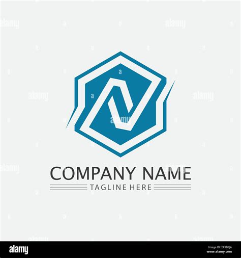 N Letter And Fnt Logo Template Vector Icon Illustration Design Stock