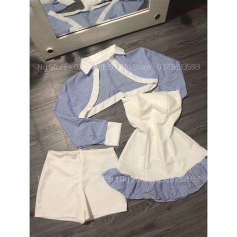 HỎA TỐC Set đầm body cúp ngực món kẻ sọc kèm áo khoác ngoài đầm cúp ngực quần bảo hộ hot