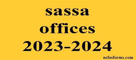 Sassa Offices 2023 2024