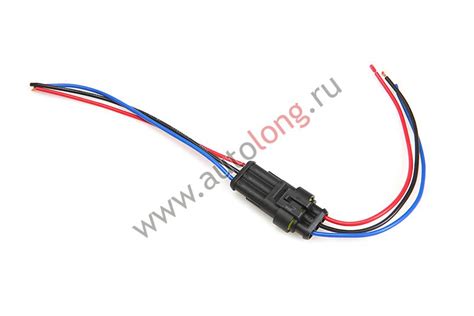 Разъем габарита с проводами AMP (Овальный 3-х контактный) Розетка и ...