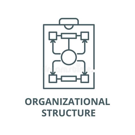 Organizational Structure Vector Line Icon Linear Concept Outline Sign