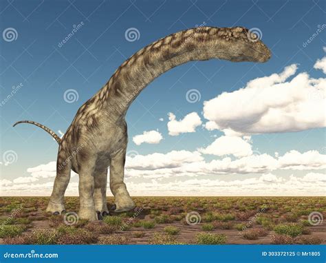 Dinosaur Argentinosaurus In A Landscape Stock Illustration Illustration Of Reptile Landscape