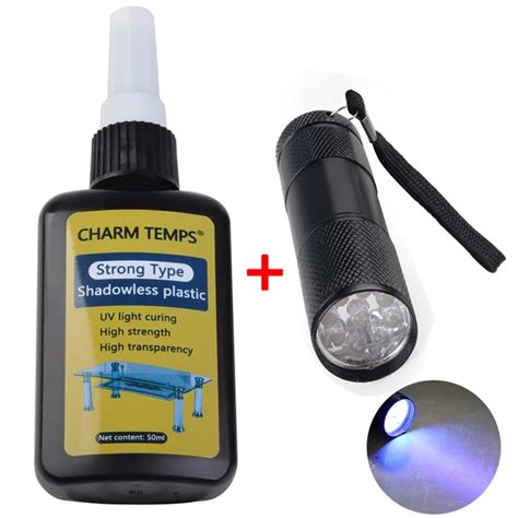 50ml Super Uv Glue 9 Led Light Strength Adhesive For Curing Jewelry