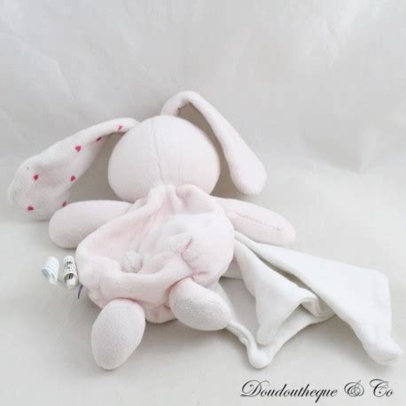 Doudou Mouchoir Lapin Sucre D Orge Cajou Rose Coeur Cm Sos Doudou