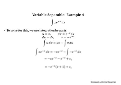 SOLUTION Variable Separable Example 4 Differential Equation Studypool