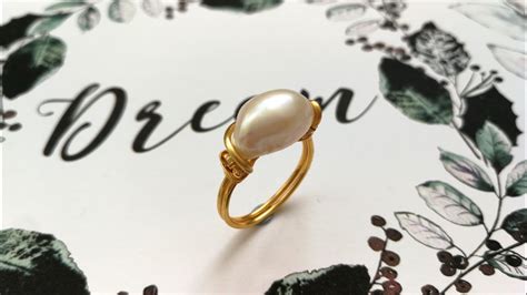 Pearl Ring Accessories Diy Jewelry Diy Wire Wrap Ring Tutorial Diy Ring