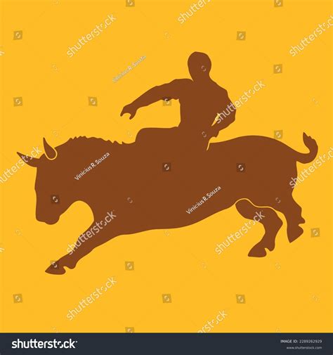 Cowboy Man Riding Bull Silhouette Minimalist Stock Vector (Royalty Free) 2289262929 | Shutterstock