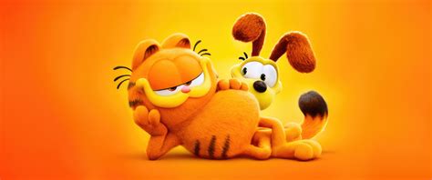 Odie and Garfield in The Garfield Movie 5K Wallpaper 