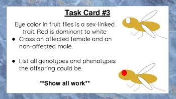 Sex Linked Traits And Pedigrees Task Cards By Stephanie Saunders