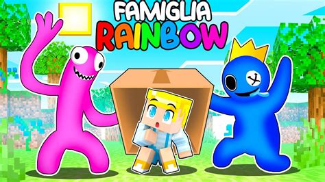 Vengo ADOTTATO Da Una Famiglia Di RAINBOW FRIENDS Su Minecraft YouTube