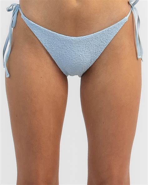 Shop Rusty Sandalwood Midi Side Tie Bikini Bottom In Celestial Blue Fast Shipping Easy