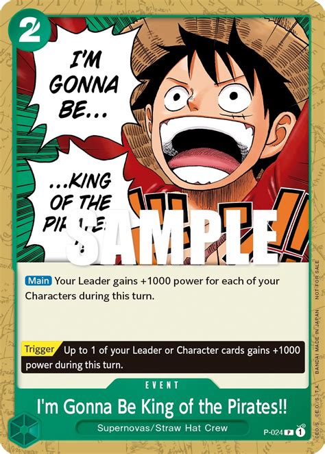 P-024 I'm Gonna Be King of the Pirates!! Card - One Piece Player