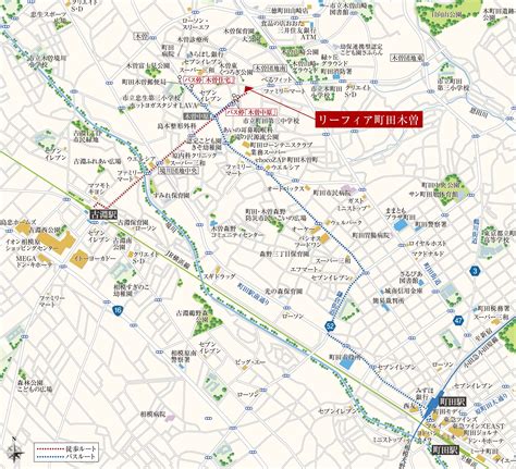 現地案内図｜リーフィア町田木曽【公式】町田市の新築分譲一戸建て