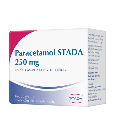 Paracetamol STADA 250mg Hộp 30 gói