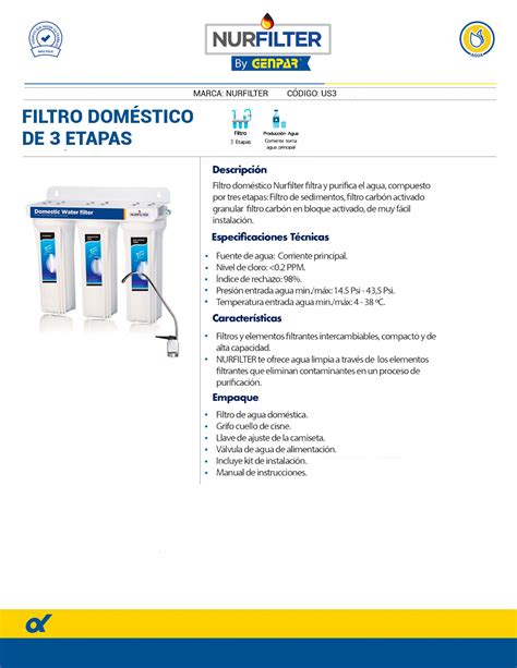 Filtro Para El Agua Etapas Genpar