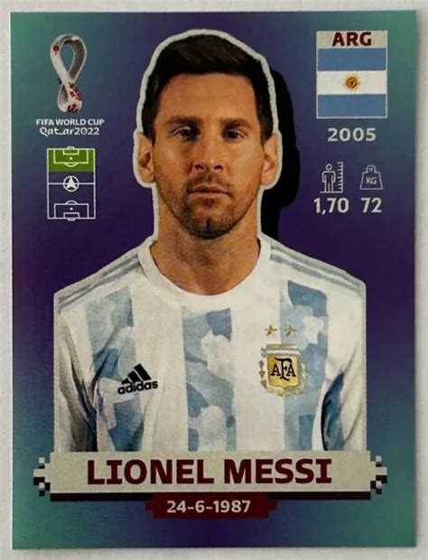 Panini World Cup Qatar Lionel Messi Argentina Single Sticker