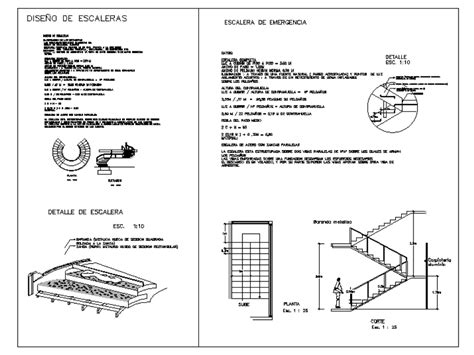 Escalera De Emergencia En Autocad Descargar Cad Gratis Kb