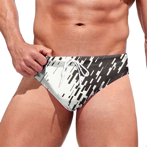 Jumesgu Mens Bikini Swimwear Sexy Swimsuit Design Swim Briefs With Drawstring Low Waist Bathing
