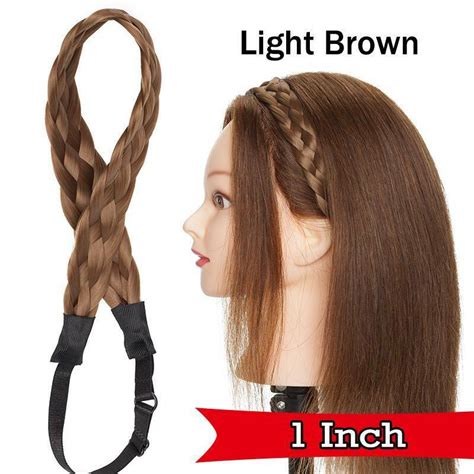 Lady Elastic Fiber Headband Hairband Plaited Braided Hair Band Hair