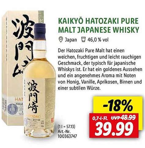 Kaikyo Hatozaki Pure Malt Japanese Whisky Angebot Bei Lidl Prospekte De