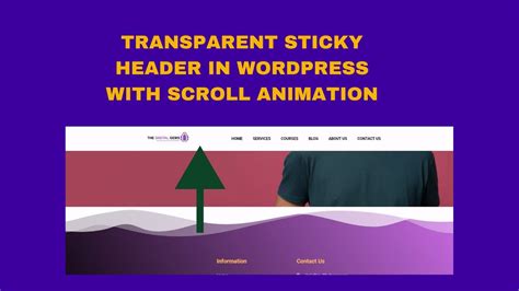 How To Create A Transparent Sticky Header In Wordpress With Elementor