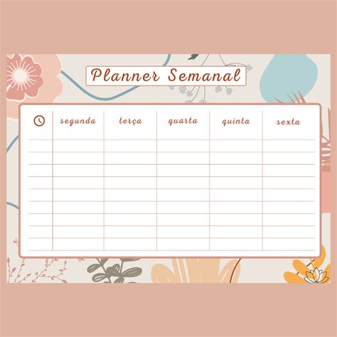 Planner Semanal De Mesa Blocado Elo7 Produtos Especiais