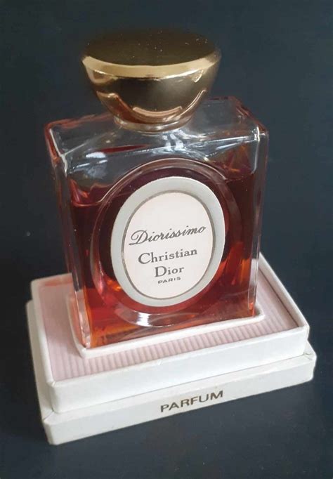 Christian Dior - Perfume flask (1) - Old Diorissimo perfume bottle in its box set - Cardboard ...