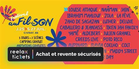 Festival AU FIL DU SON 2024 Achat Et Revente De Billets