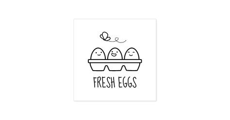 Fresh Farm Eggs Carton Rubber Stamp Zazzle