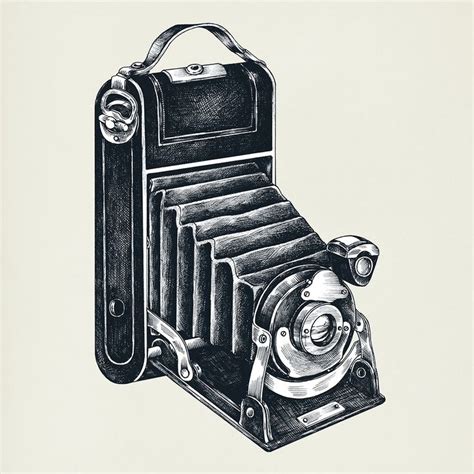 Hand Drawn Retro Film Camera Premium Image By Camera