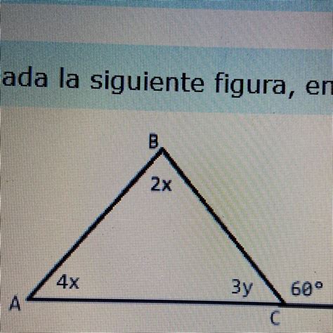 Dada La Siguiente Figura Encuentra El Valor De X Brainly Lat