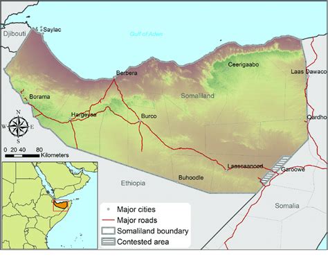 Somaliland Map Regions