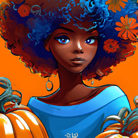 Gorgeous Dark Skinned Disney Cartoon Girl With Afro Hair In A Beautiful