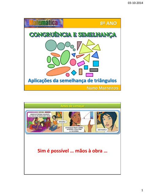 Pdf Ano Congru Ncia E Semelhan A Pdf File Quando O